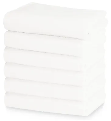 Produktbild von 6er Set Handtücher, 100% Baumwolle, 50x70 cm, weiß