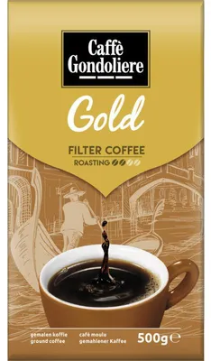 Obrázek produktu pro Caffè Gondolier Gold, mletá káva pro překapávač, 500g, jemně mletá, aromatická, Kaufland