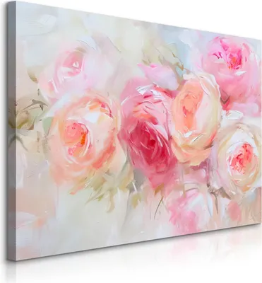 Produktbild von Muralo Leinwandbild Canvas BLUMEN Pflanzen Natur Malarei Br. 70cm x Hö. 50cm [C70-50]