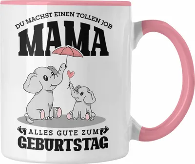 Produktbild von Trendation - Tasse Mama Mutter Geburtstag Geschenk für Mama von Tochter Sohn (Rosa)