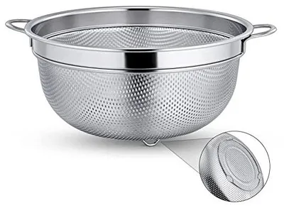 Zdjęcie produktu dla Sitko do makaronu stali nierdzewnej mikroperforowane 19 5 cm kuchnia