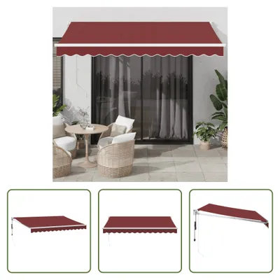 Produktbild von The Living Store Markise Automatisch Weinrot 350x250 cm