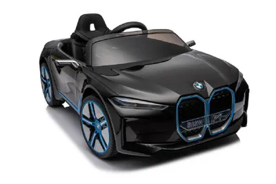 Produktbild von Elektro Kinderfahrzeug "BMW i4" - lizenziert - 12V7A Akku, 2 Motoren- 2,4Ghz Fernsteuerung, MP3, Ledersitz+EVA-Schwarz