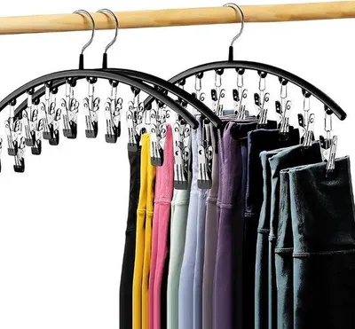 Produktbild von Hosenhalter - Grau - Metallischer, platzsparender Kleiderbügel - Für Hosen und Röcke
