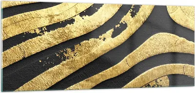 Produktbild von Bilder auf glas - Einteilig - Abstraktion dreidimensional Gold - 100x40cm - Glasbilder - Wandbilder - Bilder - Wanddekoration aus Glas - Glas Bilder - Wandbild auf Glas - GAB100x40-4461