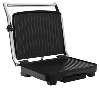 Obrázek produktu pro Elektrický stolní gril – dvojitý kontaktní gril, 2000 W, 220-240 V – s nepřilnavým povrchem – z nerezové oceli – s odkapávací miskou – pro použití v interiéru i exteriéru