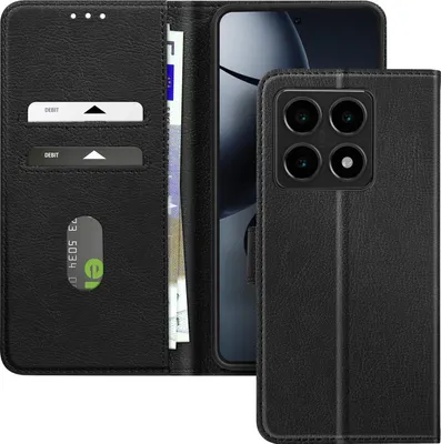 Obrázek produktu pro Avizar, koženkové pouzdro s funkcí stojánku Xiaomi 14T, černé