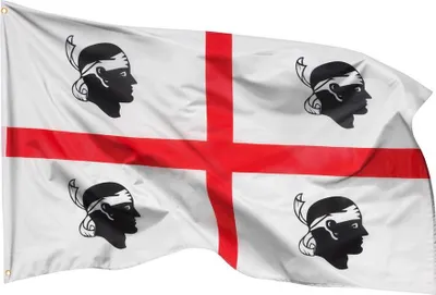 Produktbild von PHENO FLAGS Sardinien Flagge 90 x 150 cm Fahne Italien Sardinische 2 Ösen