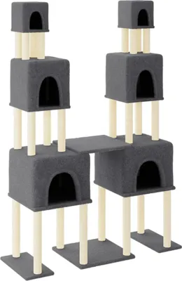 Obrázok produktu pre vidaXL Strom pre mačky so sisalovými škrabadlami Dark Grey 199 cm