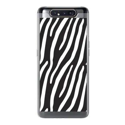 Produktbild von MuchoWow® Handyhülle Schutzhülle Hülle für Samsung Galaxy A80 Tiere - Zebradruck - Schwarz Silikon Softcase Handy Hülle - Schutzdeckel