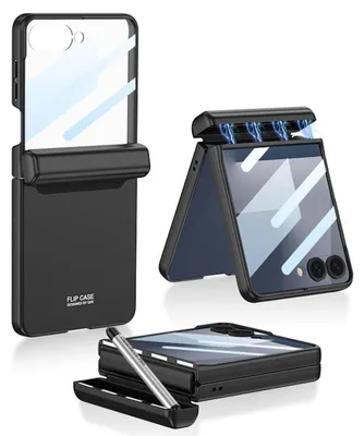 Obrázek produktu pro Pro Samsung Galaxy Z Flip7 GKK Integrovaný kryt s přihrádkou na pero + pero Black