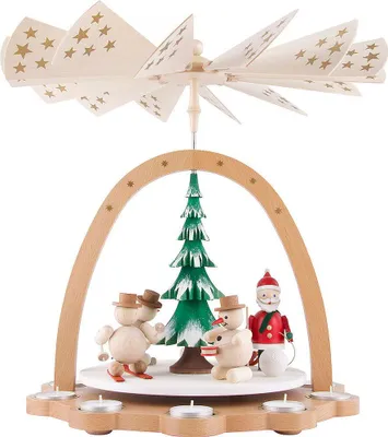 Productafbeelding van Eénlaags sneeuwmannen in de vorm van een piramide (40 cm) van Richard Glässer
