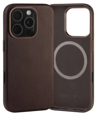 Zdjęcie produktu dla Etui ochronne z materiału przypominającego skórę do iPhone'a 16 Pro, kompatybilne z MagSafe