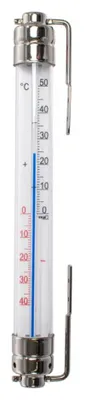 Produktbild von Fensterthermometer Messber.-50 b.50GradC H200xB23xT28mm Metall TFA