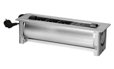 Obrázek produktu pro Elektricky ovládaná zapuštěná zásuvka ORNO OR-GM-9038, 3x 230V, 2x RJ45, 1x HDMI