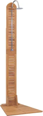 Image de Douche de jardin en teck massif 70x75x204 cm