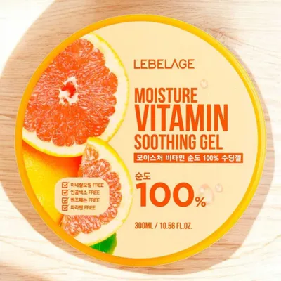 Obrázek produktu pro LEBELAGE - Moisture Vitamin Purity 100% Soothing Gel - Univerzální hydratační gelový krém s grapefruitem - 300 ml