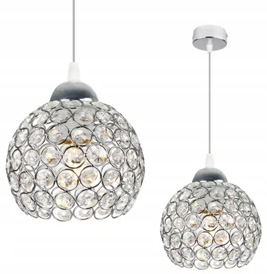 Produktbild von Chrom Hängelampe Kronleuchter Deckenlampe Kristall
