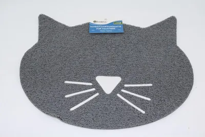 Produktbild von Schmutzauffangmatte für Haustiere KATZE ca. 37x43 cm Bodenschutz vor Katzenklo Napfunterlage sauber und pflegeleicht