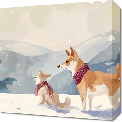 Produktbild von Bild 40x40cm Schneefreunde