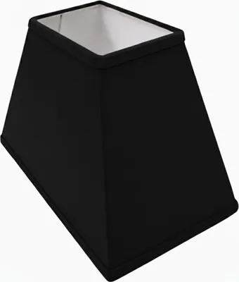 Produktbild von Lampenschirm rechteckig Samtoptik | Schwarz | Trapez | H 16 X L23X B14