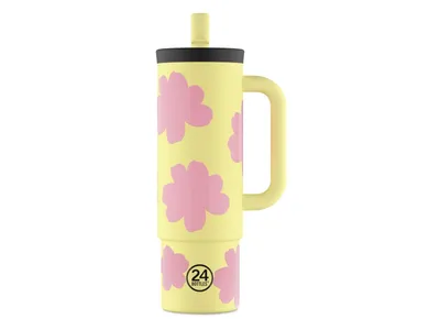Produktbild von 24Bottles 2242, Pink, Gelb, Silikon, Edelstahl, Kaffee, Saft, Tee, 24 h, 12 h