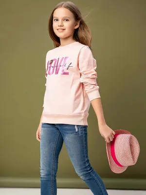 Immagine prodotto di Felpa da bambina Love - rosa - 152