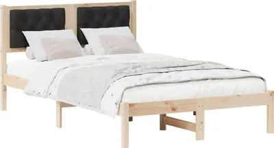 Produktbild von Bettrahmen Schwarz 120 x 200 cm Massives Kiefernholz