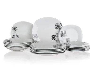 Obrázek produktu pro BANQUET Sada talířů square FLOREA, 18 ks