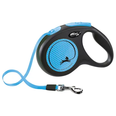 Produktbild von Flexi New Classic Neon Gurt-Roll-Leine - M / Blau
