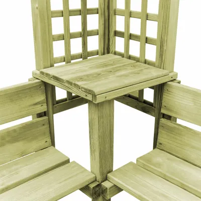 Immagine prodotto di Pergola ad angolo con panca Legno di pino impregnato