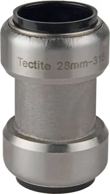Produktbild von Edelstahl Steckfitting Tectite Schiebemuffe ohne Anschlag 28 mm DVGW