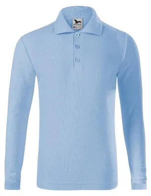 Produktbild von Malfini - Poloshirt für Kinder, Langärmlig PP16330 (122) (Blau)