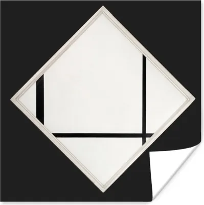 Produktbild von MuchoWow® Poster Komposition 4 - Piet Mondrian 75x75 cm - Wand Dekoration