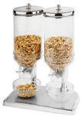 Zdjęcie produktu dla Paderno 41810-09, Dozownik żywności na blat kuchenny, 9 l, Stal nierdzewna, Przezroczysty, Zboże, 220 mm, 350 mm