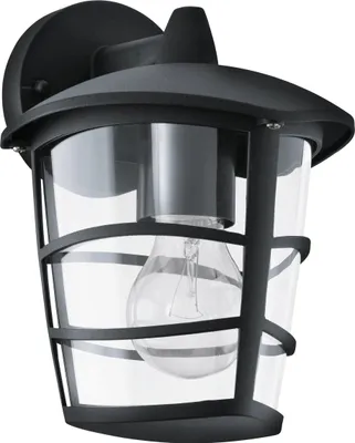 Image de Eglo 93098 Applique extérieure Aguanish Noir, transparent IP44