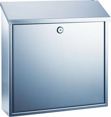 Produktbild von Briefkasten Edelstahl rostfrei 360x100x360mm silber Packung mit 5 Stück