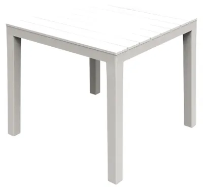 Obrázok produktu pre Modulárny štvorcový vonkajší stôl z polypropylénu, 78 x 78 x V 73 cm – biely