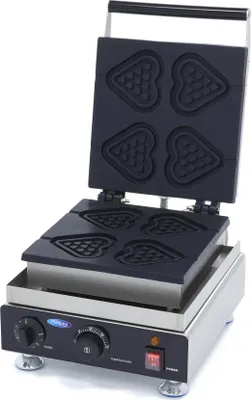 Image de Maxima - Gaufrier Gastro - 4 pièces - Cœurs sur bâtons
