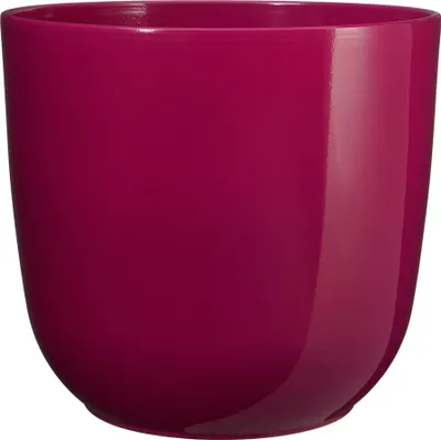 Produktbild von Blumenübertopf "Tusca" aus Keramik H 18,5 cm – Ø 19,5 cm Fuchsia - Übertopf Keramik Blumentopf Pflanztopf
