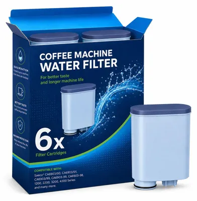 Produktbild von Wasserfilter für Kaffeemaschine - Ersatzfilter - 6er-Pack - Kompatibel mit CA6903/10 und CA6903/22 - PP-Material - Blau