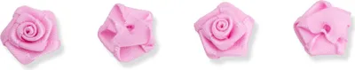 Produktbild von Satinrosen 15mm zum Basteln & Aufnähen 20 Stück Rosa