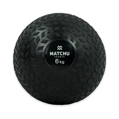 Produktbild von Matchu Sports Slam Ball / Medizinball - Sand gefüllt 6 kg aus Gummi - Gewichtsball - Fitnessball - Trainingsball für Kraftausdauertraining