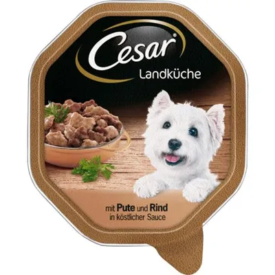 Produktbild von Cesar Schale Landküche mit Pute & Rind in köstlicher Sauce 150g
