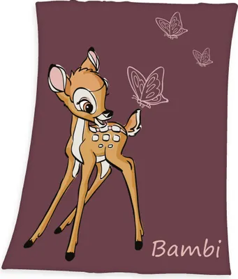 Produktbild von "Bambi ( Disney )" Microfaser-Flauschdecke / Babydecke, 75x100 cm
