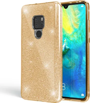Obrázok produktu pre NALIA puzdro na mobilný telefón pre Huawei Mate20, trblietavý tenký silikónový kryt ochranný kryt zlatý
