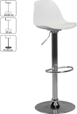 Produktbild von FineBuy HAINAN Barhocker Weiß Kunstleder Hocker Sitzhocker Tresenhocker Design Barstuhl Tresenstuhl Barmöbel