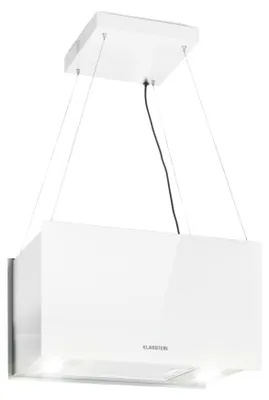Produktbild von Kronleuchter L Inselabzugshaube 60cm Abluft: 590m³/h LED Touch Glas weiß