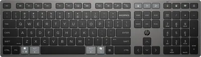 Produktbild von HP 720 Kabellose Tastaur für mehrere Geräte, Volle Größe (100%), Kabellos, USB + Bluetooth, Schwarz