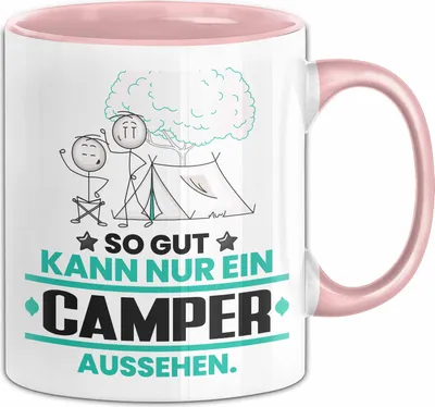 Produktbild von Camper Geschenk Tasse So Gut Kann Nur Ein Camper Aussehen Geschenkidee Kaffee-Becher (Rosa)